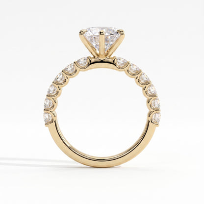 Frieda Radiant Solitaire Ring 585 Yellow Gold upright 