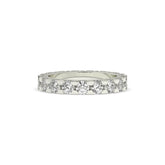 Melina round lab-grown diamond eternity wedding band in 950 platinum, front view 