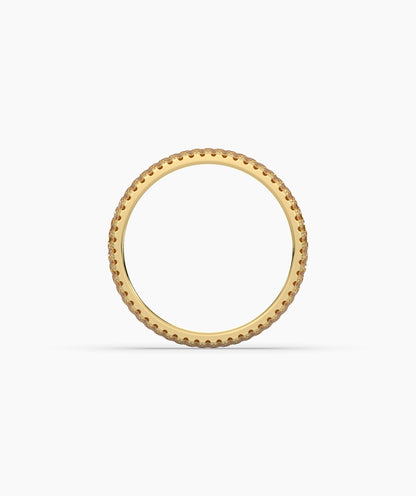 Ariane Yellow Round Eternity Ring