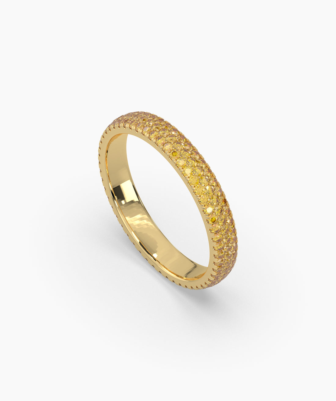 Ariane Yellow Round Eternity Ring