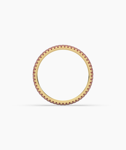 Felia Pink Round Eternity Ring