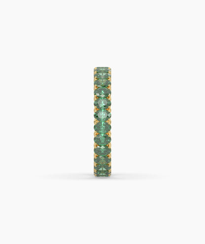 Helene Green Oval Eternity Ring