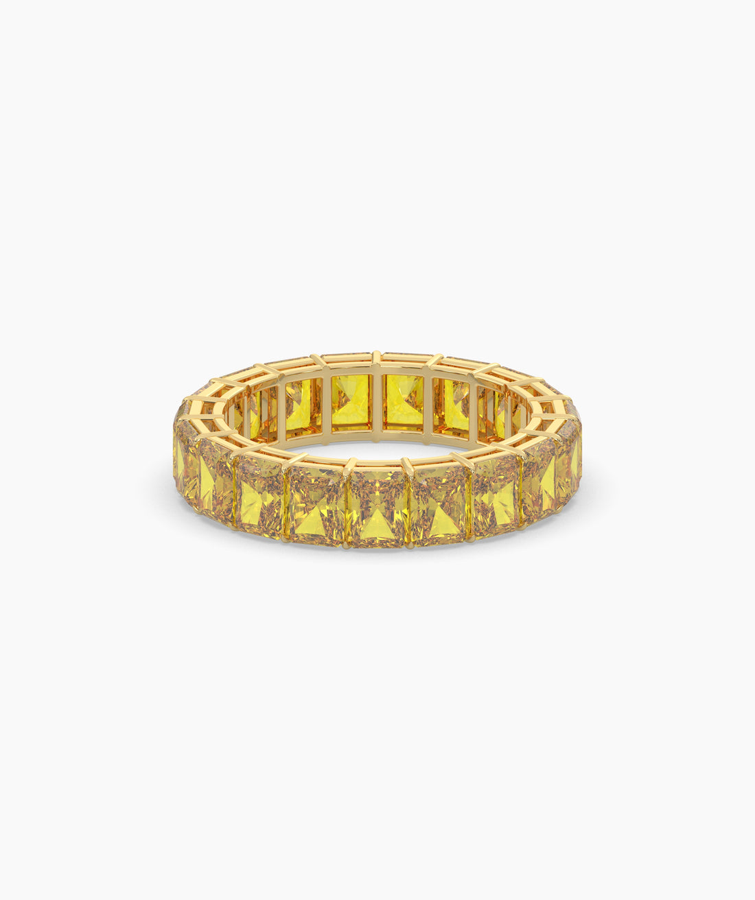 Selene Yellow Emerald Eternity Ring