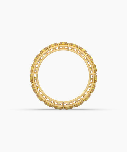 Selene Yellow Emerald Eternity Ring