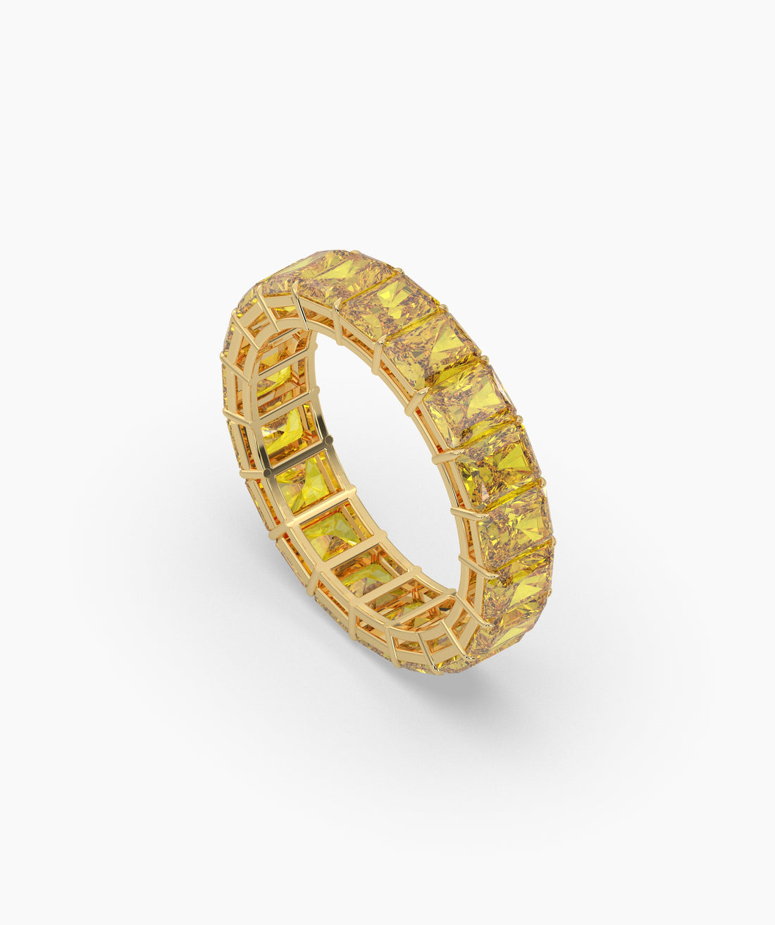 Selene Yellow Emerald Eternity Ring