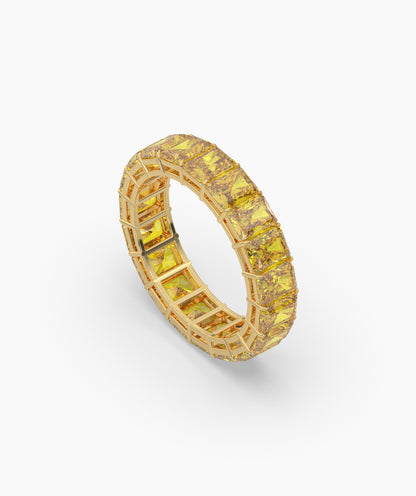 Selene Yellow Emerald Eternity Ring