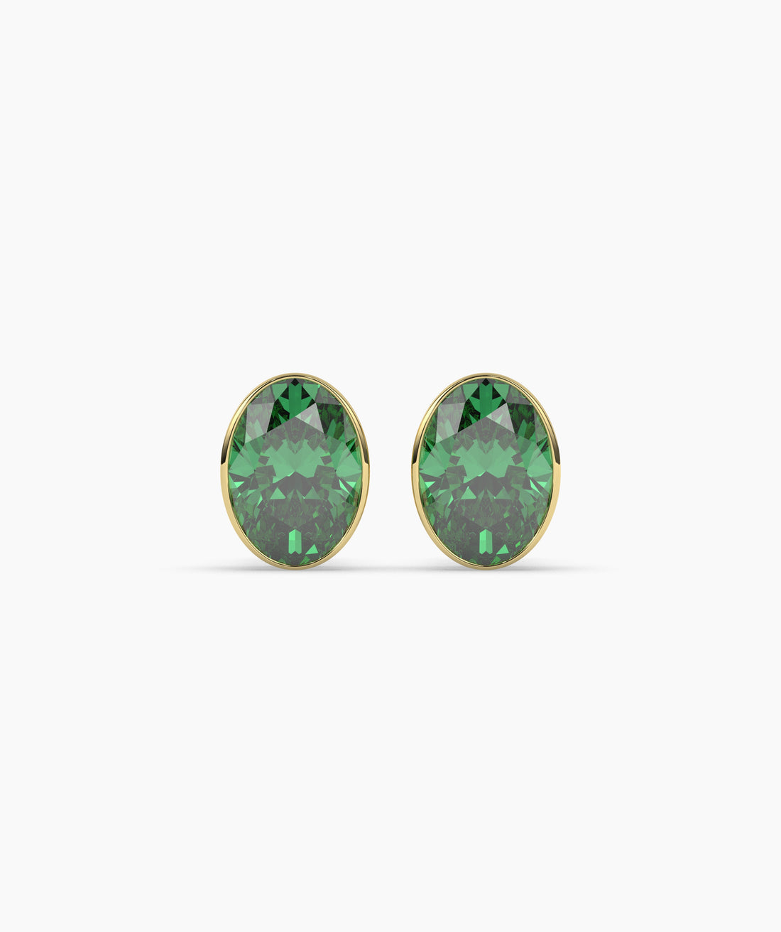 Talia Green Oval Stud Earring