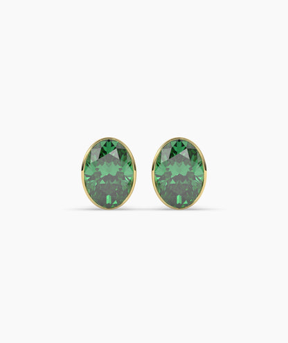 Talia Green Oval Stud Earring