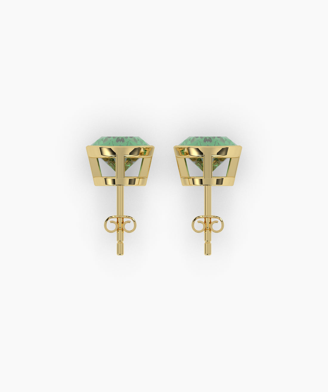 Talia Green Oval Stud Earring
