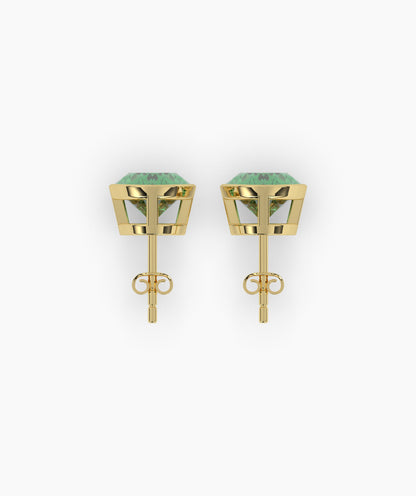 Talia Green Oval Stud Earring