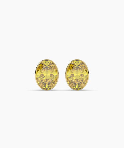 Mina Yellow Oval Stud Earring
