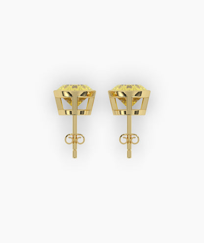 Mina Yellow Oval Stud Earring
