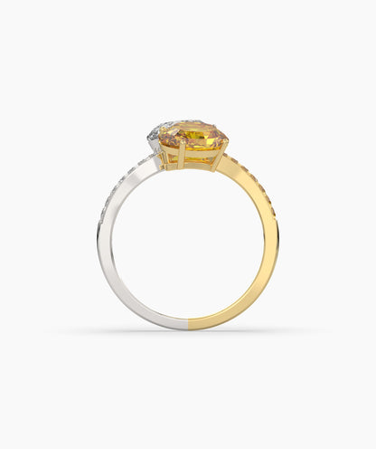 Elina Oval Halo Ring (TOI ET MOI)