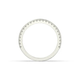 Liora double-row lab-grown diamond memoire wedding band in 585 white gold, top view 