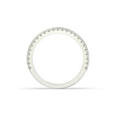 Liora double-row lab-grown diamond memoire wedding band in 950 platinum, top view 