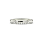 Noelia round lab-grown diamond memoire wedding band in 950 platinum, front view 