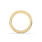 Sarina princess-cut lab-grown diamond channel-set memoire wedding band in 585 yellow gold, top view 