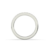 Sarina princess-cut lab-grown diamond channel-set memoire wedding band in 585 white gold, top view 