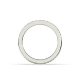 Sarina princess-cut lab-grown diamond channel-set memoire wedding band in 950 platinum, top view 