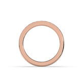 Sarina princess-cut lab-grown diamond channel-set memoire wedding band in 585 rose gold, top view 