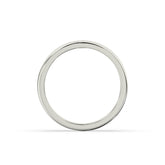 Adelina round lab-grown diamond channel-set memoire wedding band in 585 white gold, top view 