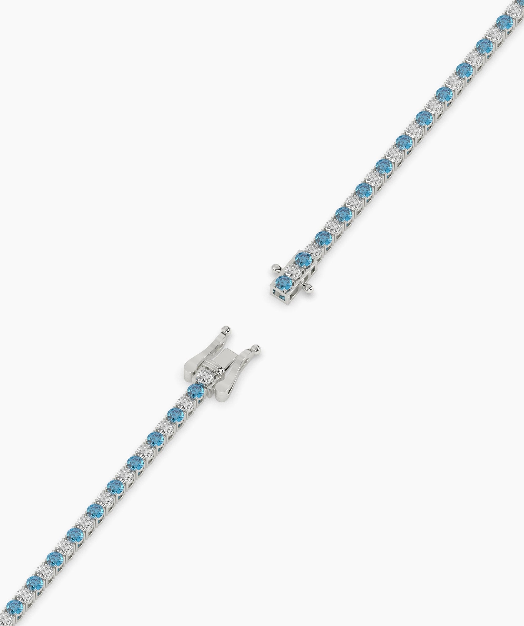 Isola Rundes zweifarbiges Tennisarmband