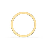 Tabea round lab-grown diamond channel-set memoire wedding band in 585 yellow gold, top view 