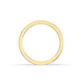 Tabea round lab-grown diamond channel-set memoire wedding band in 750 yellow gold, top view 