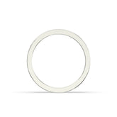 Tabea round lab-grown diamond channel-set memoire wedding band in 950 platinum, top view 