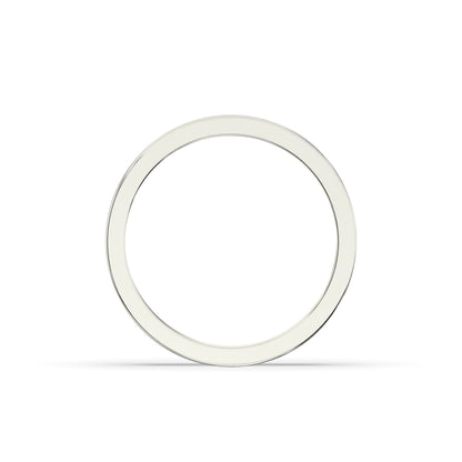 Tabea round lab-grown diamond channel-set memoire wedding band in 950 platinum, top view 