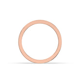 Tabea round lab-grown diamond channel-set memoire wedding band in 585 rose gold, top view 