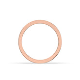 Tabea round lab-grown diamond channel-set memoire wedding band in 750 rose gold, top view 