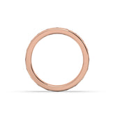 Elodie round and baguette lab-grown diamond channel-set eternity wedding band in 585 rose gold, top view 