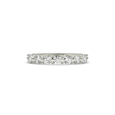 Vivia round lab-grown diamond memoire wedding band in 585 white gold, front view 