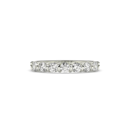 Vivia round lab-grown diamond memoire wedding band in 950 platinum, front view 
