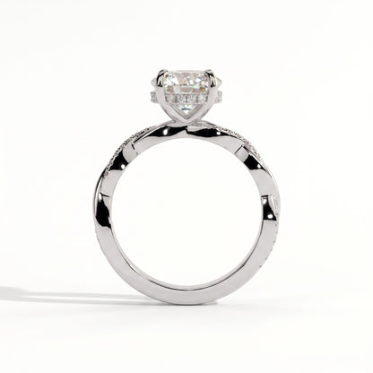 Thyra Radiant Hidden Halo Ring 585 White Gold upright 