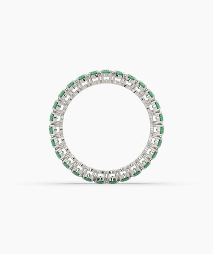 Helene Green Oval Eternity Ring