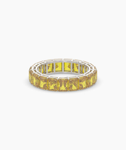 Selene Yellow Emerald Eternity Ring