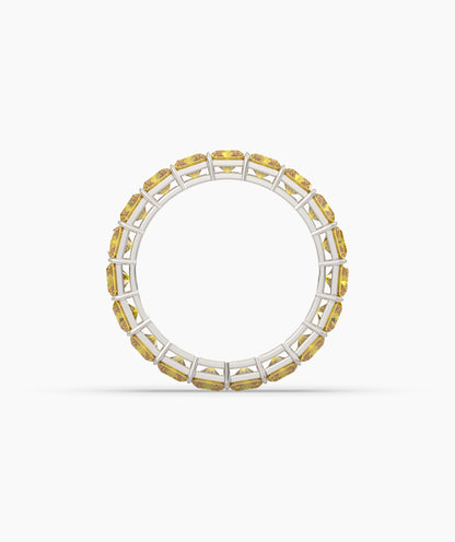 Selene Yellow Emerald Eternity Ring