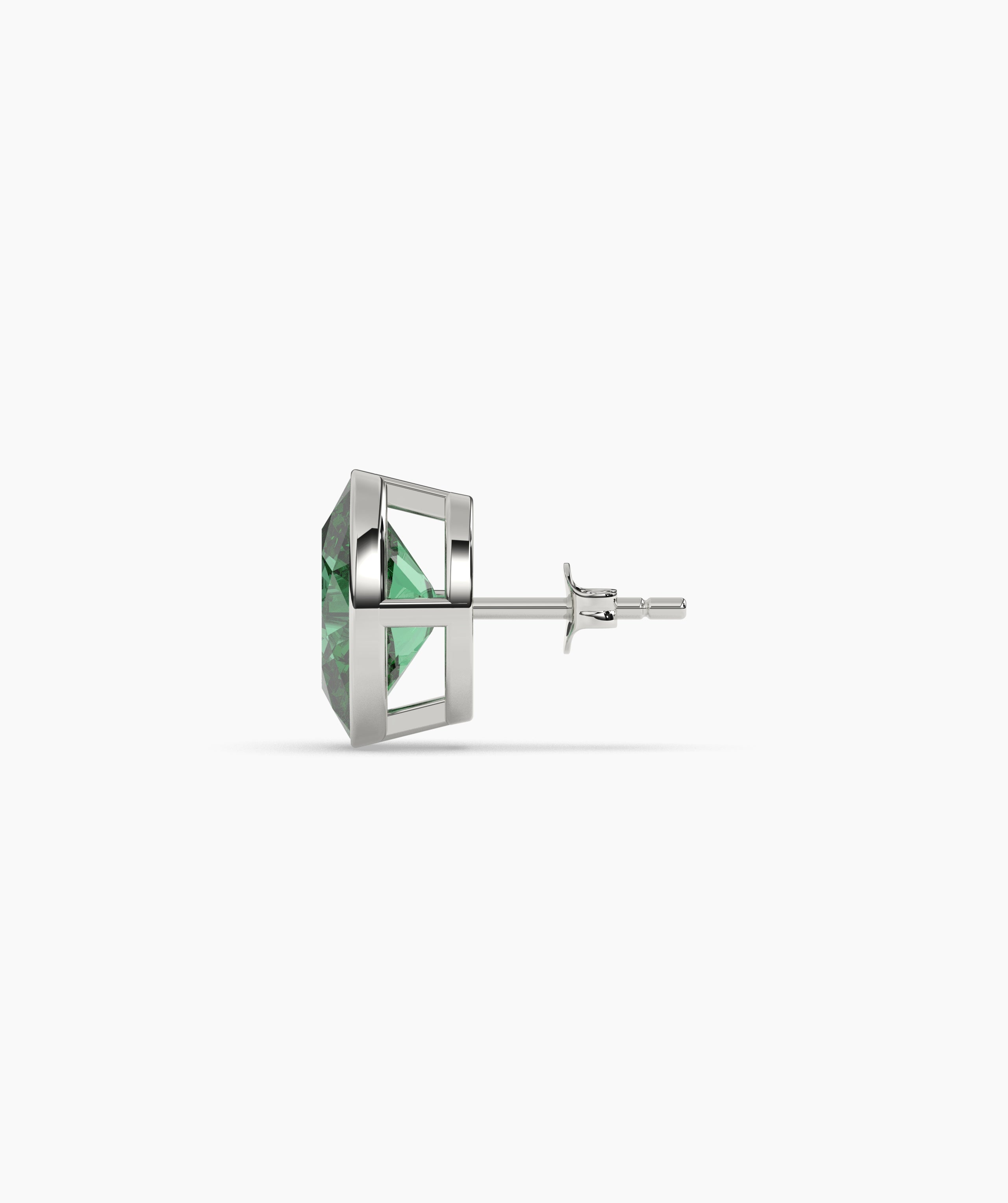 Talia Grüner Ovaler Diamant Ohrstecker
