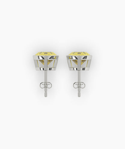 Mina Yellow Oval Stud Earring
