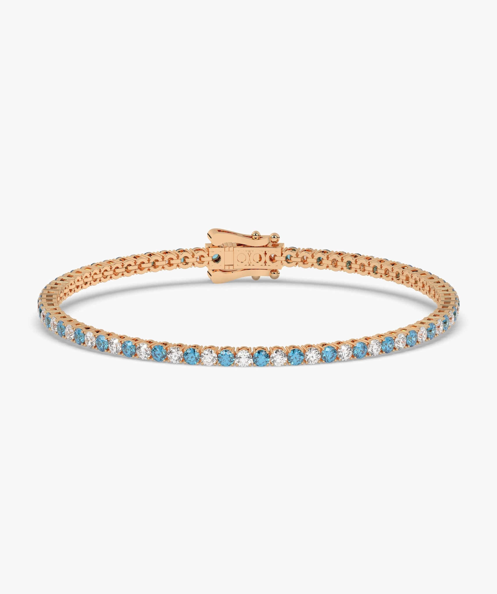 Isola Rundes zweifarbiges Tennisarmband