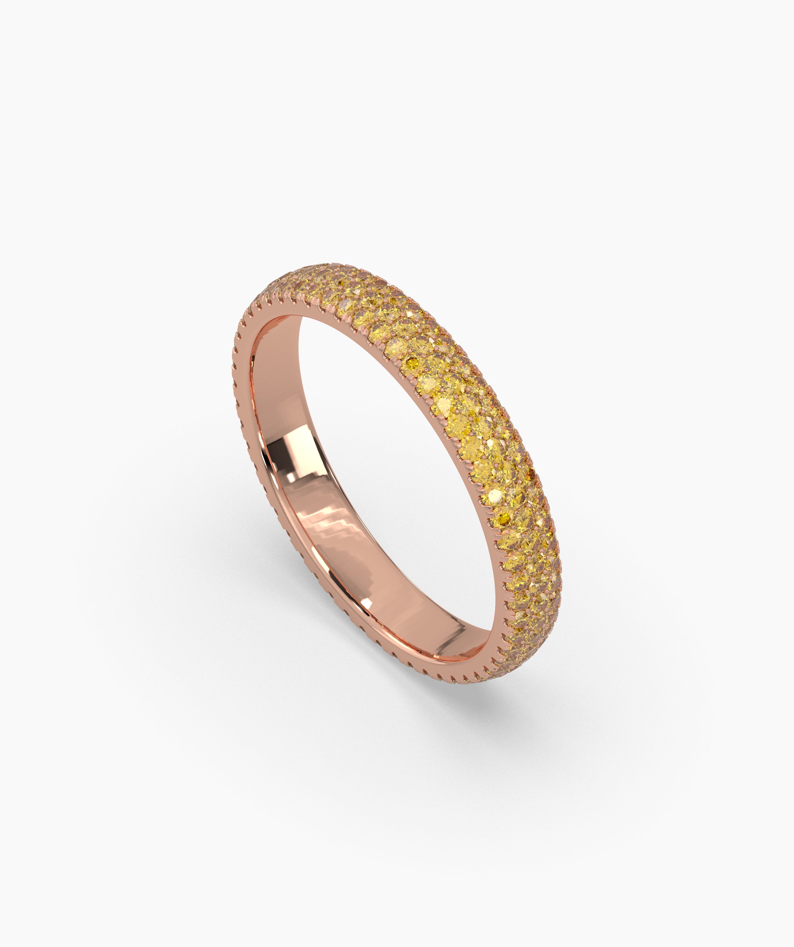 Ariane Yellow Round Eternity Ring