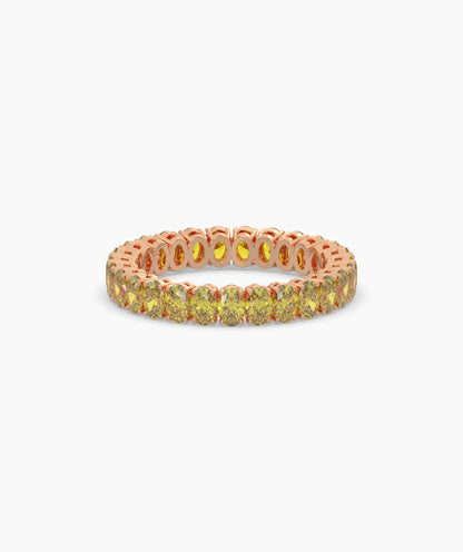 Nina Yellow Oval Eternity Ring
