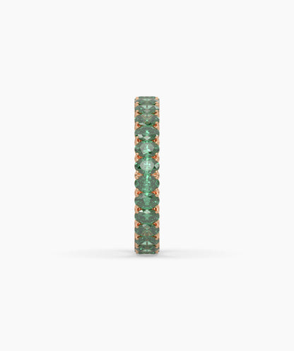 Helene Green Oval Eternity Ring