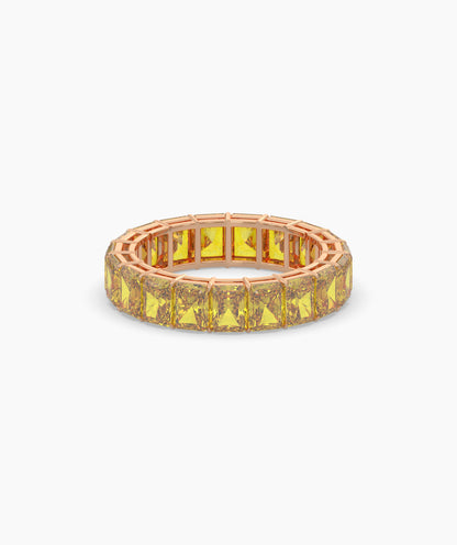 Selene Yellow Emerald Eternity Ring