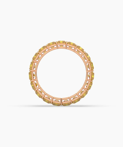 Selene Yellow Emerald Eternity Ring
