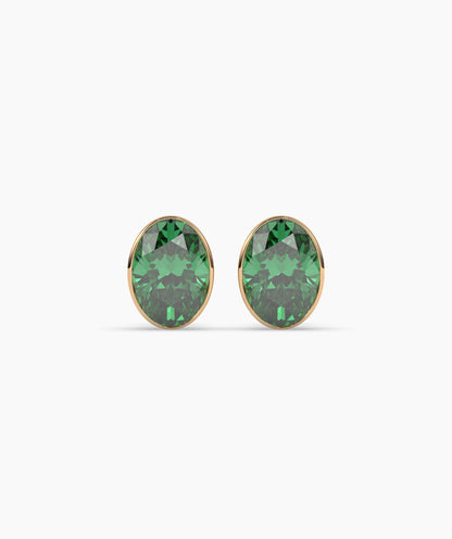Talia Green Oval Stud Earring
