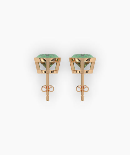 Talia Green Oval Stud Earring