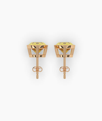 Mina Yellow Oval Stud Earring